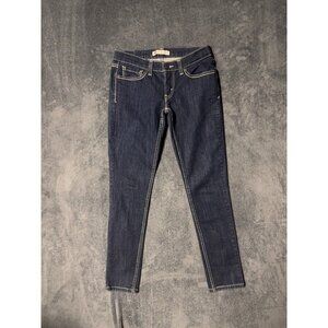 levi 524 Too SuperLow Straight size 7 S/C Embroidered Pockets Medium Wash